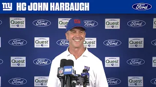 Coach John Harbaugh We re learning about our team as we go New York Giants