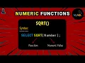 Numeric Functions in SQL SQRT Function SQL Series