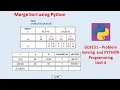 Python Program for Merge Sort and Histogram with Demonstrations GE8151-PSPP Tamil 51