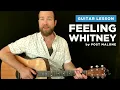 🎸 "Feeling Whitney" guitar lesson w/ chords & tabs (Post Malone)