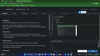 Codechef solutions Good turn Basic programming