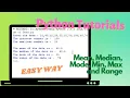 Statistics In Python - Mean Median Mode Range Min Max Python Module Ayesha s Tech Studio