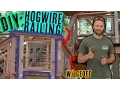 Deck railing with hog wire panels