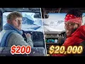 SIDEMEN $200 VS $20,000 WINTER ROAD TRIP
