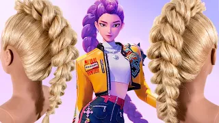 RUMI Braid Step by Step From K-Pop Demon Hunters 💜 ZERO EXPERIENCE NEEDED 💜Perfect For Cosplay
