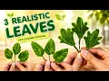 3 Easy Pipe Cleaner Leaves Tutorial 3 Different Leaf Designs for Flower Crafts