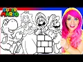 Coloring Super Mario Galaxy Movie Characters Coloring Pages Mario Luigi Yoshi Princess Peach