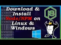 How to download and install Node js and NPM on Windows and Linux