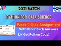 Python For Data Science Assignment Solution Week 2 NPTEL SWAYAM