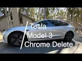 Chrome Delete the Tesla Model 3 Silver Metallic