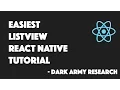 Easiest ListView React Native Tutorial Dark Army Research
