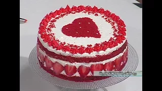 طريقه عمل كيكه الريد فيلفت بالشوكولاته والجبنه البسيطه من الشيف غفران كيالى فى هيك نطبخ 