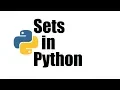 Python Tutorial Sets in Python