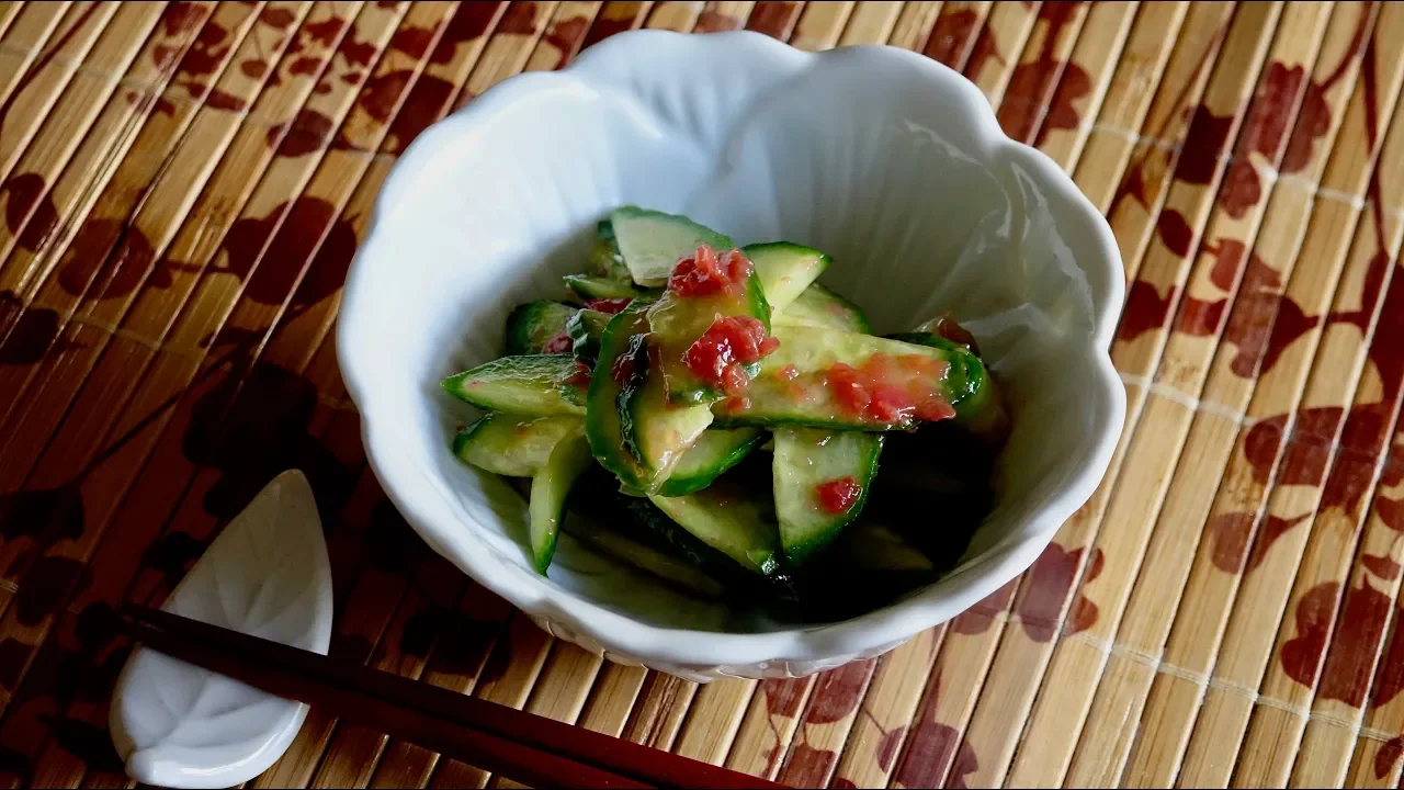 Kyuri Bainikuae (cucumber with plum sauce) recipe - Japanese Cooking 101