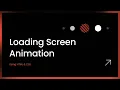 Creating a LOADING SCREEN dot ANIMATION using HTML CSS only - Tutorial