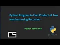 Python Program to Find Product of Two Numbers using Recursion CodingwithShameera1