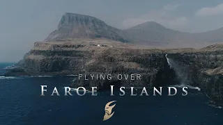 Flying over Faroe Islands. Relaxation Film.
