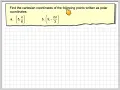 Converting polar coordinates into cartesian coordinates