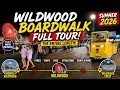 Tour the Entire Wildwood Boardwalk at Night North Wildwood to Wildwood Crest Summer 2026 4K