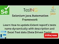 Part 12 Dynamically change Test name in Extent Report Selenium automation framework