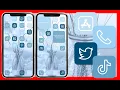 Light pastel blue app icons