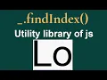 lodash findIndex Lodash array methods