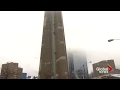 Ice falling from CN Tower caught on camera causes damage to Rogers Centre