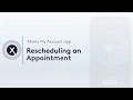 Xfinity My Account app Rescheduling an Appointment