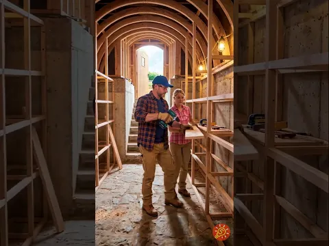 Construímos uma despensa subterrânea escondida! 🌿🏡 #ProjetoDIY