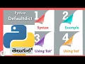 Intermediate python tutorial defaultdict in Python TELUGU Collections Coding tricks by swetha