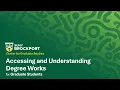 Understanding Degree Works for Grads in Less Than 4 Minutes