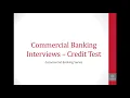 Commercial Banking Interviews - Credit Tests Case Studies