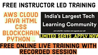 Free Courses with Live instructor Free Certificate Recorded Python Cloud Java