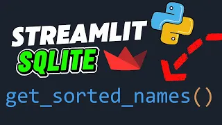 Streamlit SQLite Tutorial 6 Sort Data Alphabetically in Your Python App