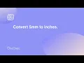 Convert 5mm to inches