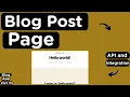 Create a Dynamic Blog Post Page with Call to Action and Complete Integrations