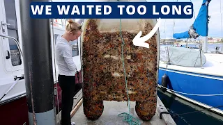 Getting the Boat Ready for Winter *we left our dinghy in the water too long* // Blue Moon Life Ep.53