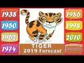 Tiger Horoscope 2019 Born 1938 1950 1962 1974 1986 1998 2010