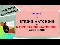 Basics of String Matching Naive String Matching Algorithm