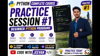 Python Beginner Practice Questions Variables Data Types Operators Python Complete Course