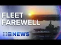 Emotional scenes as navy ships depart for South Asia Nine News Australia
