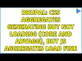 Drupal CSS aggregates generating but not loading core and AdvAgg but JS aggregates load fine