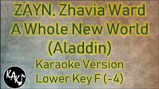 Download ZAYN, Zhavia Ward - A Whole New World Karaoke Lyrics Instrumental Cover Lower Key F MP3