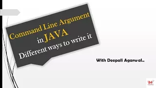 Command Line Argument in JAVA Different ways to write it CORE JAVA Hindi