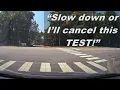 SLOW DOWN DMV Drive Test 2nd Attempt - Nervous Student Upset Examiner