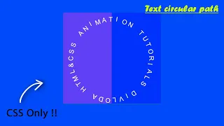 Amazing text circular path by HTML and CSS Only
