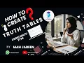 How to Create Truth Tables Using Math Type Complete Guide Logical Operators By MAH JABEEN