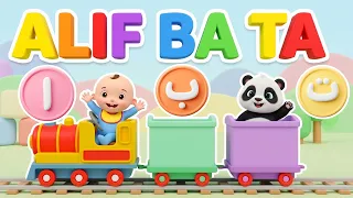 Belajar Huruf Hijaiyah Alif Ba Ta Sambil Naik Kereta Seru | Lagu Anak Islam Interaktif & Edukatif