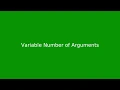 Chapter 7 Variable Number of Arguments