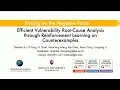 USENIX Security 24 - Racing on the Negative Force Efficient Vulnerability Root-Cause Analysis